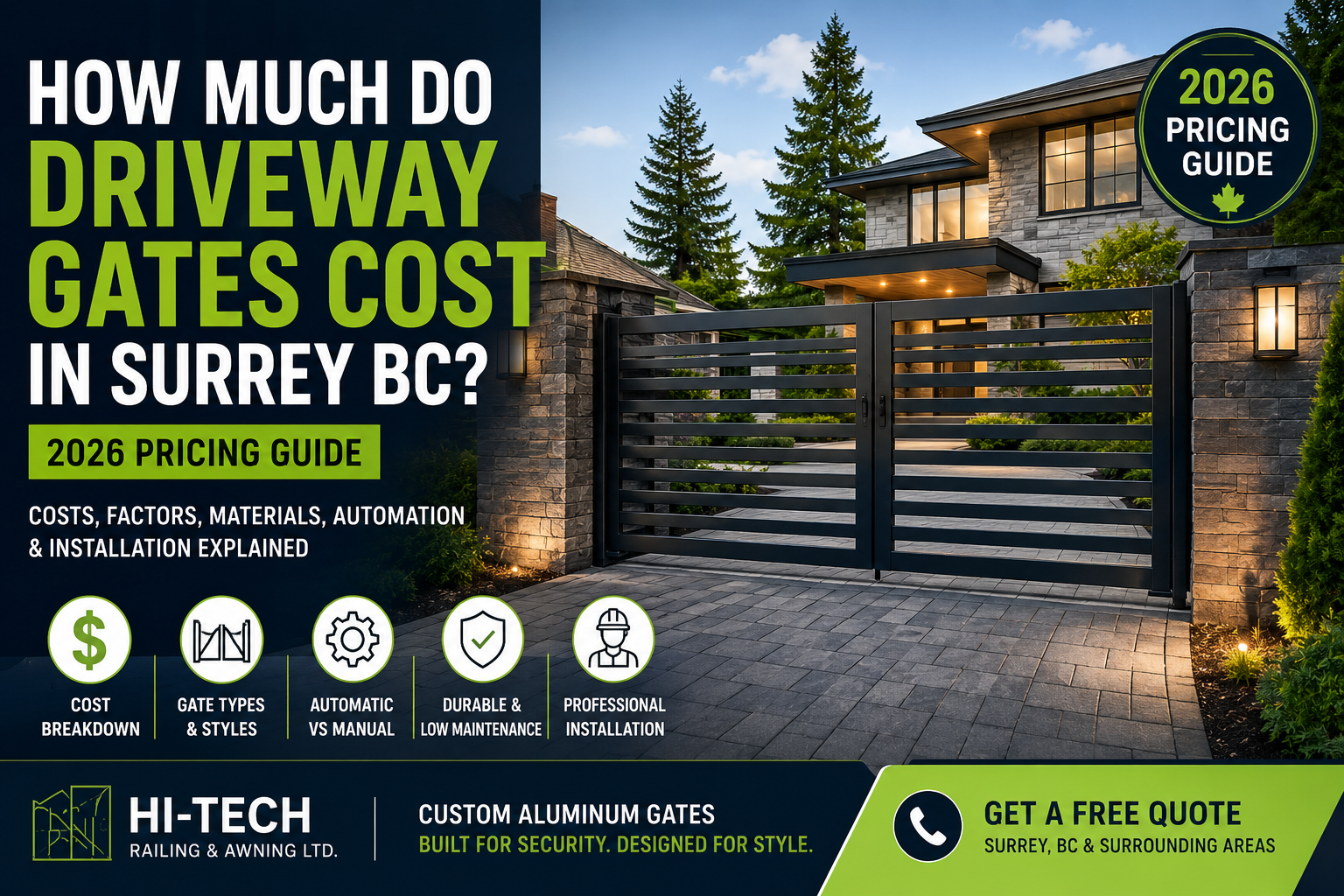 driveway gate cost Surrey BC